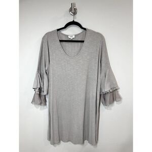 Umgee Beige Tunic Dress Summer Comfort Spring Plus Size  -- Large
